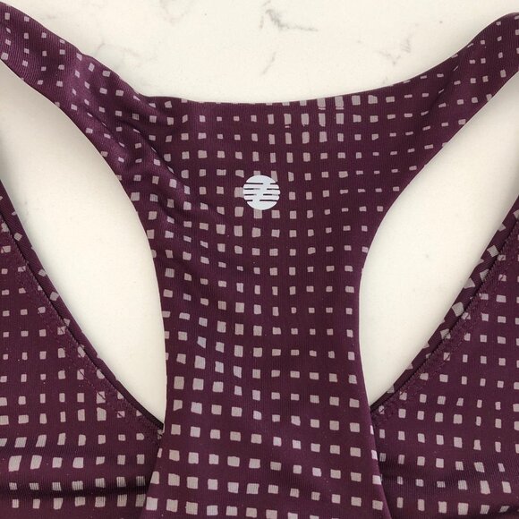 Z by Zella Daily Longline Printed Athletic Racer Back Top Burg + Gray Sz M NWT - Picture 4 of 10